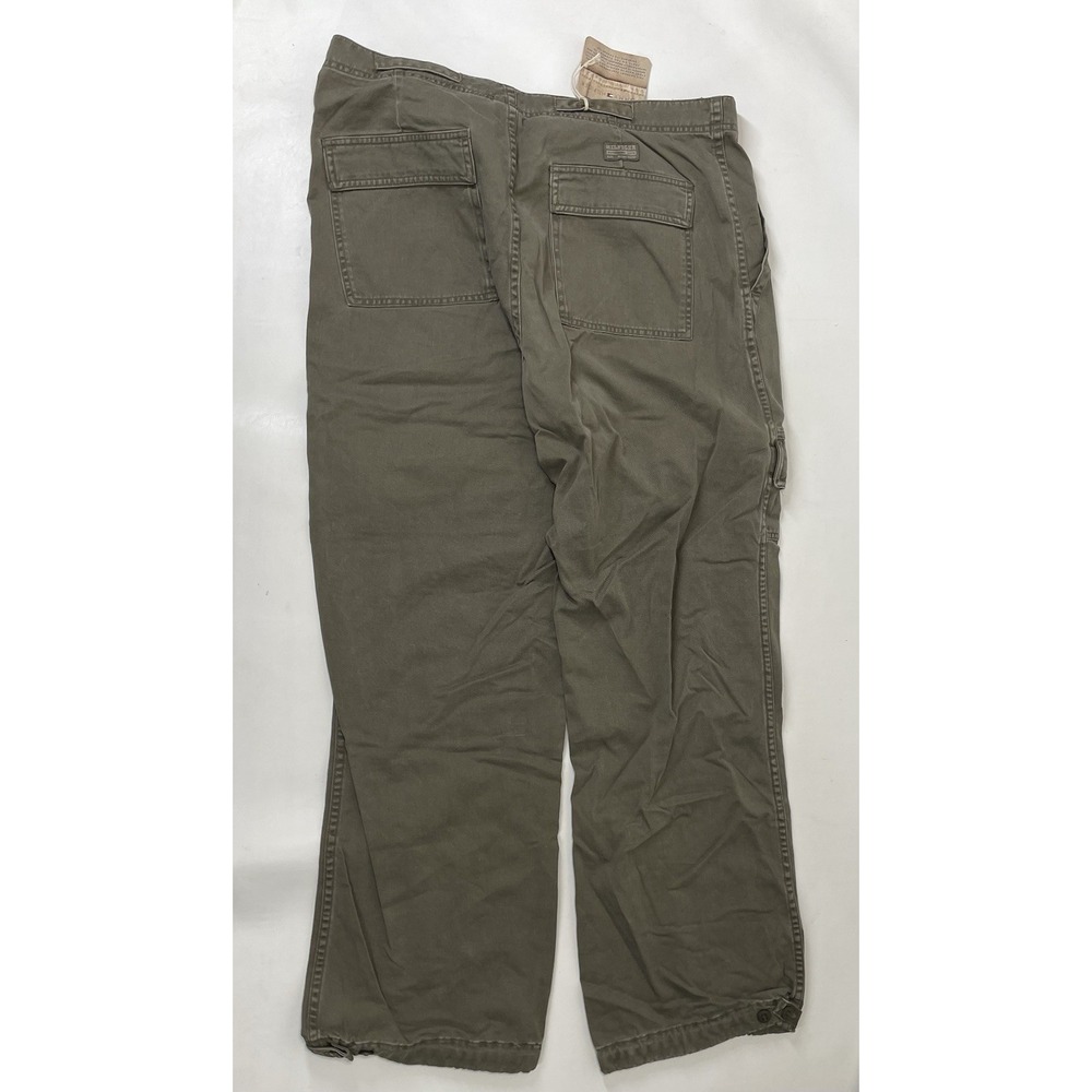 Tommy‎ Hilfiger Military Cargo Pants Destruction Wash Mens Size L Green NWT - Picture 4 of 10